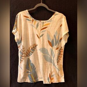 Cynthia Rowley size M Linen Tshirt NWOT